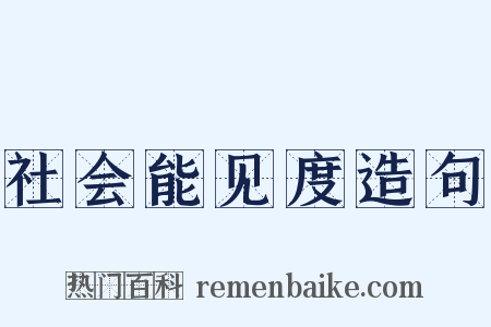 社会能见度造句是什么意思的图片